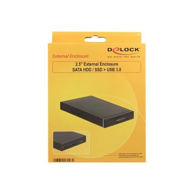 Delock Boîtier externe USB 3.0 - SATA HDD - SSD 2.5 jusquà 9.5mm