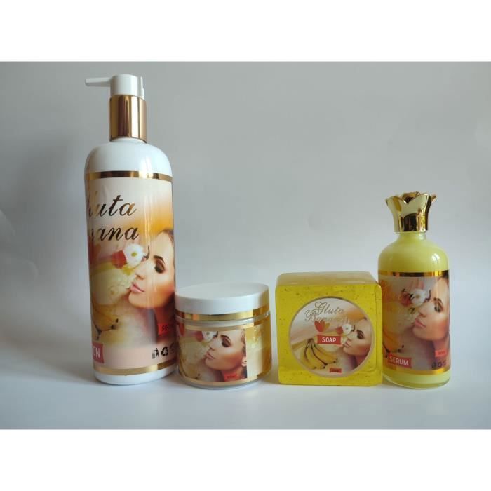Kit Gluta White Clarifiant - 5 Pièces : Lait, Savon, Crème, Sérum, Tube - Neuf