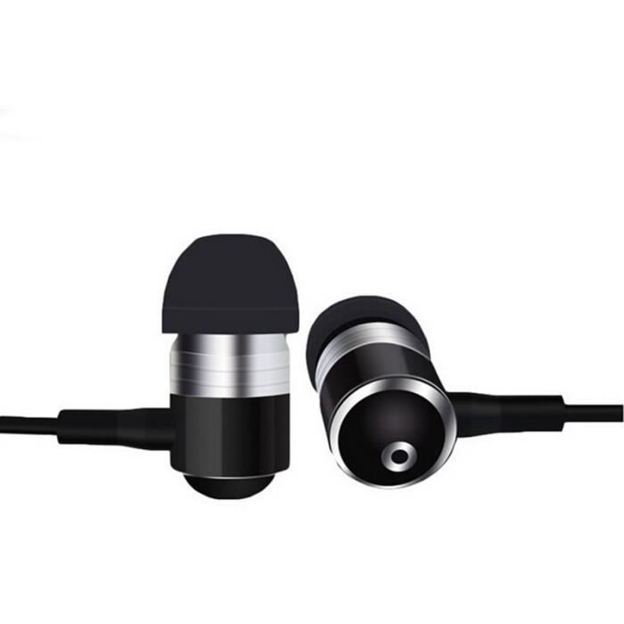 Écouteurs anti-noeuds avec micro et télécommande - prise jack 3.5