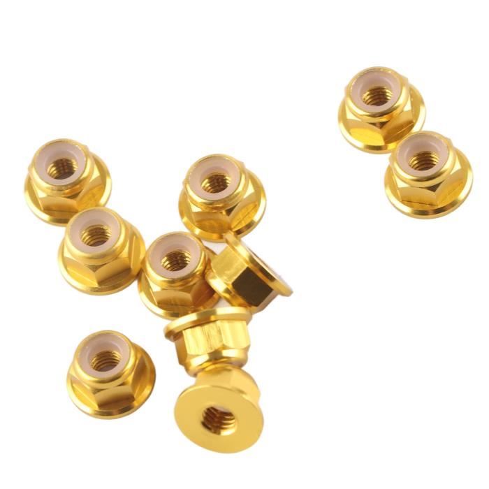 Syrisora ​​4 Pièces écrous De Voiture RC M4 En Alliage D'aluminium 4mm De Diamètre Intérieur Accessoire De Voiture RC Pour Véhicule Télécommandé 1/10 (Bleu