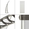 100*300 cm Auvent - Marquise de porte en polycarbonate matériel en aluminium-3
