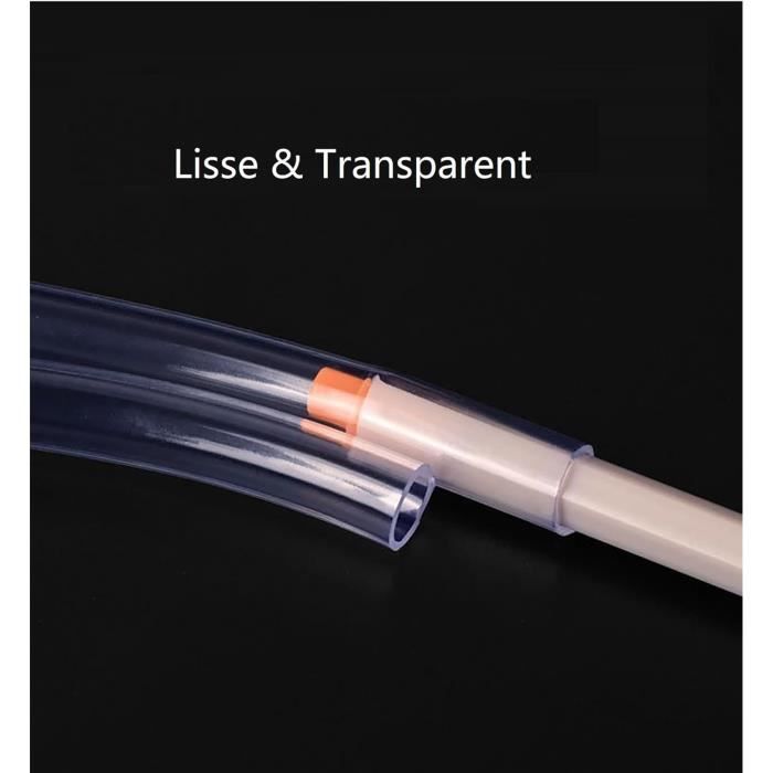 Tuyau PVC Souple Transparent 8x11mm - Longueur 3 Mètres - Pour Air, Eau, Huile Basse Pression - Résistant Aux Produits Chimiques - Flexible Et Facile à Couper