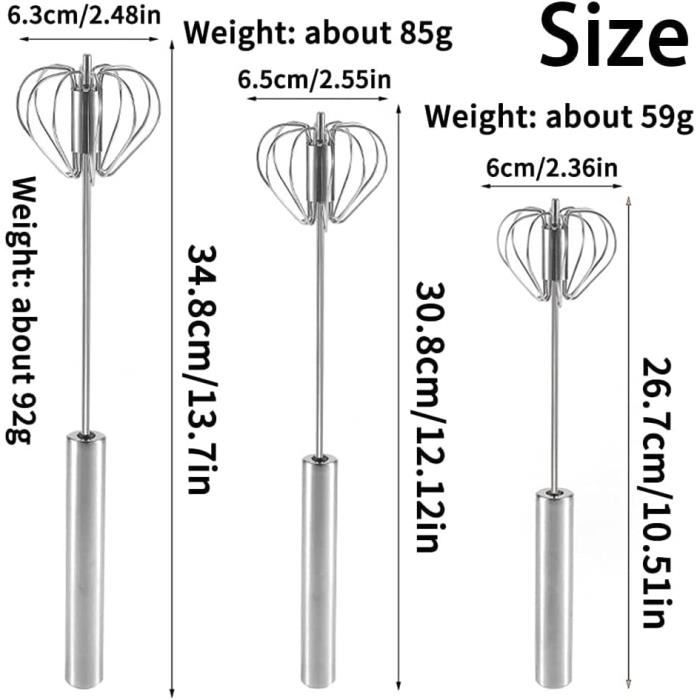 Batteur D'Oeufs à La Main: Fouet à Oeufs Semi-Automatique à La Main, Mélangeur Manuel à Batteur à Oeufs En Acier Inoxydable Pour Le Mélange, Le Fouet, Le Battement Et L'Agitation De L'Outil