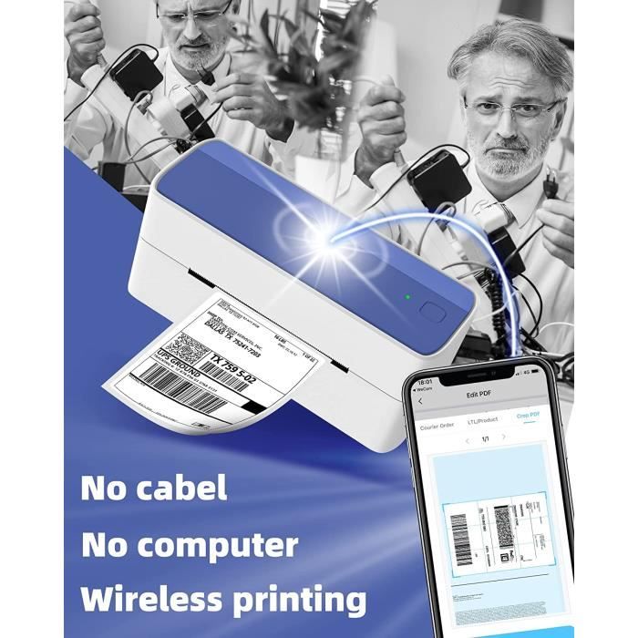 Imprimante d'etiquettes thermiques Bluetooth - Imprimante d'etiquettes sans  fil, compatible avec iPhone, iPad, Android, impre - Cdiscount Beaux-Arts et  Loisirs créatifs