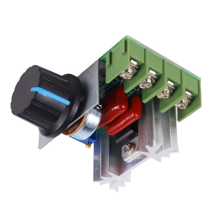 DollaTek Régulateur De Vitesse Moteur AC 2000W 25A - Variateur PWM 50-220V Pour Chauffe-Eau, Lampe, Moteur, Fer à Souder, Etc.