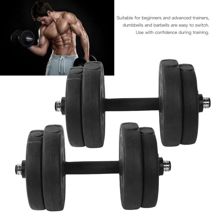 Kit Haltères Réglables Musculation 15kg (2x7.5kg) – Poids Homme/Femme Avec Silicone BCBIG