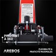 AREBOS 3T Cric hydraulique | Hauteur d'encastrement 130-508 mm | 2 Supports en Caoutchouc | Cric Jack roulettes 360°-4
