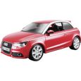 Voiture modèle - BBURAGO - Audi A1 - Rouge - Intérieur détaillé - Portes mobiles-0