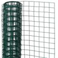 Maille carrée - NATURE - 0,5x5m - Acier galvanisé plastifié - Vert-0