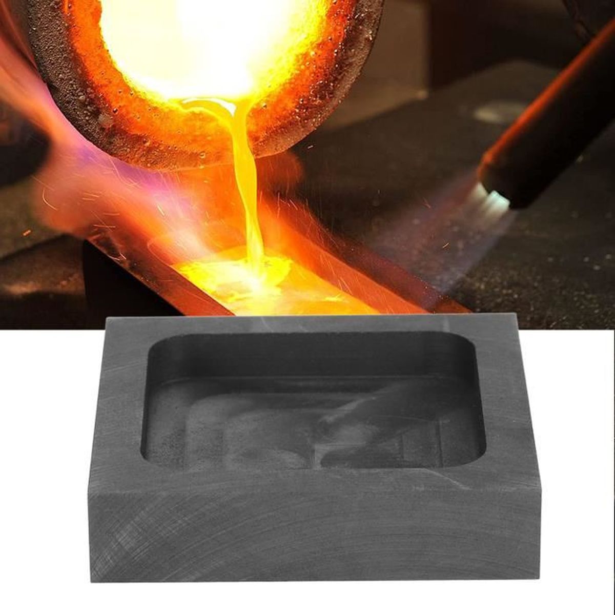Moule En Graphite Pour Raffiner Or Et Argent - Lingotière De Coulée