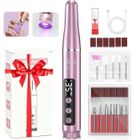 SEABUTY Ponceuse à Ongle Sans Fil + Lampe UV - 35000 tr/min 12 en 1 Lime à Ongles Electrique Professionnelle Rechargeable