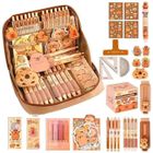 Ensemble de papeterie - Capybara - Trousse esthétique - Compartiments pratiques - Stylos inclus - Durable YYV