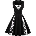 AMOUNE Robe Femmes Vintage avec à Pois - Années 50 Elégantes Rockabilly