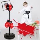 OUTAD Punching Ball sur Pied - Sac de Frappe Enfants（5-12ans） - Réglable en Hauteur 70-105cm - avec Gants de Boxe