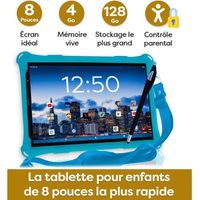 Tablette tactile pour enfants AngelTech PRO MAX - 8'' HD - Octa 8 core - 4Go RAM - 64Go ROM
