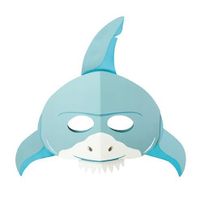 Masque 3D requin à monter - MegaCrea DIY - Adulte - Intérieur - Bleu