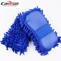 éponge de lavage de voiture en microfibre, brosse de lavage, de nettoyage, de style blue -AOAE370