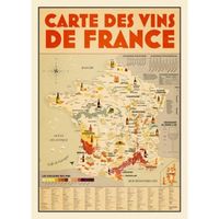La carte des vins de France (pliée) - un poster géant pour voir le vin en grand