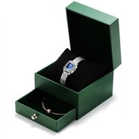 Coffret montre femme + bracelets – boîte cadeau à tiroir haute qualité mode diamant bleu luxe cadeaux