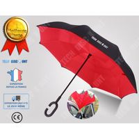 TD® Parapluie inversé femme petite taille anti tempête papillon pliant enfant homme garçon manuel main pluie rouge noir plastique