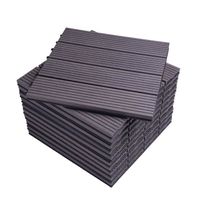 Dalle de terrasse en composite bois-plastique - WOLTU - Gris - 30x30 cm - 11 pièces