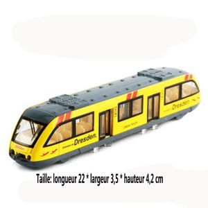 Train de jouet de m/étro Mod/èle Toy Trains Simulation Locomotive Jaune