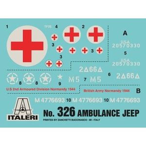 VOITURE À CONSTRUIRE Maquette - ITALERI - Char d'assaut Jeep 4x4 ambula