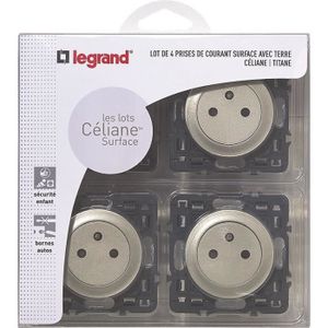 Prise de courant legrand celiane titane - Cdiscount