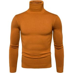 PULL Pulls Homme Basique Coton Sweater Col Roulé Chanda