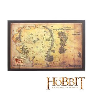 Poster Carte Terre Du Milieu Le Seigneur Des Anneaux - 40x60cm, Déco Murale Salon