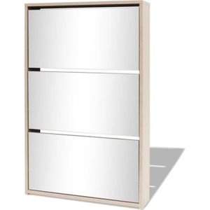 Magnifique Meuble A Chaussures 3 Etages Avec Miroir 63 X 17 X 102