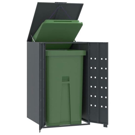 Cache Poubelle/ Rangement à roulettes pour poubelles - VIDAXL - pour ...