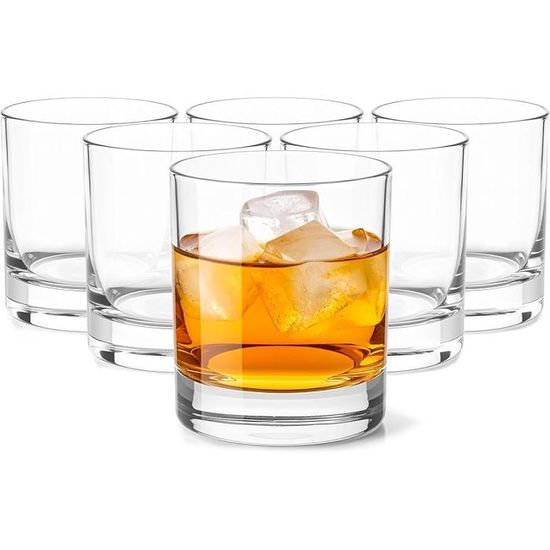 Lot De 4 Verres Longs Amelie 365 Ml - Verre Calcium Neutre, Empilables, Lave-Vaisselle OK