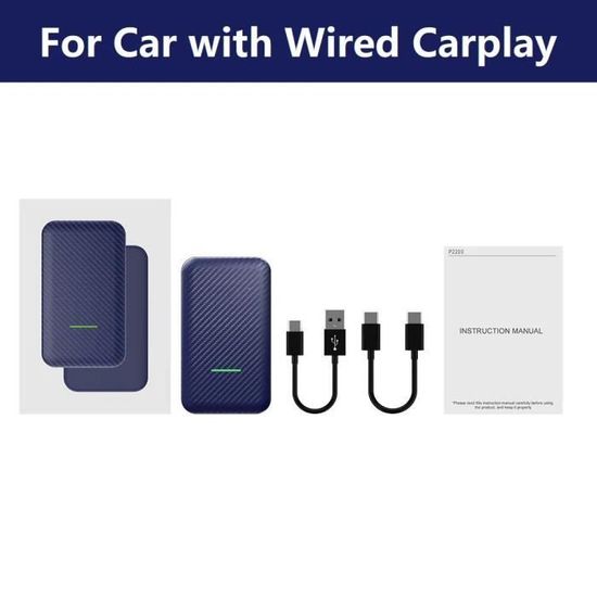 Adaptateur CarPlay Sans Fil 2 En 1 - IPhone & Android Auto