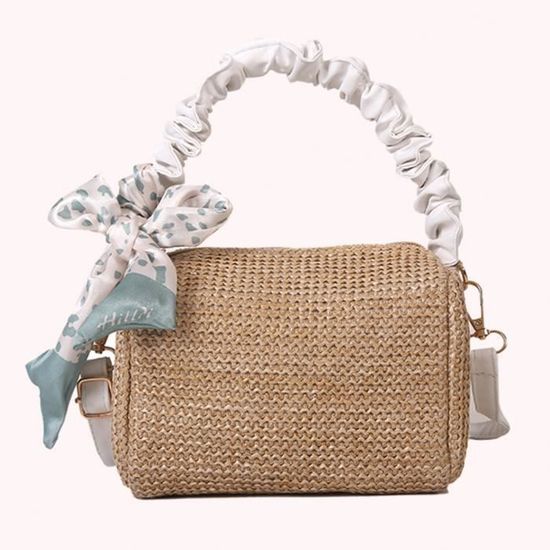 Pochette En Paille Pour Femme, Sac à Main Bohème Décontracté En Paille Pour Soirée, Sac De Plage D'été Tissé