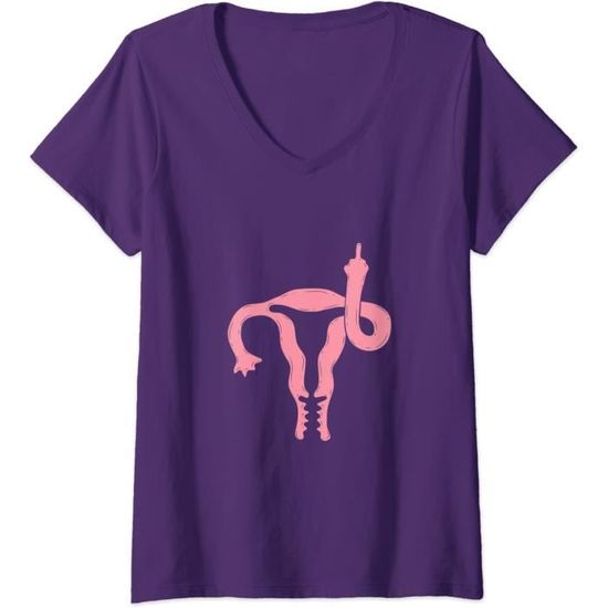 T-shirt Femme "Hey Cancer F*ck You" Avec Chat - Col En V, Message D'humour Et De Force Face Au Cancer - 8