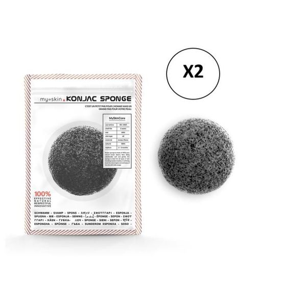 Lot eponges konjac x2 - Eponge exfoliante pour le corps et le