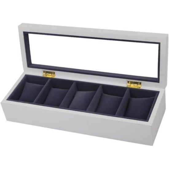 Cadre De Présentation Noir Pour Montre Ou Objet - Protection Avec Films Transparents - 30x9 Cm - Occasion