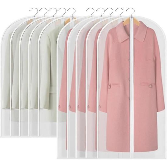 Housses De Rangement Transparentes Pour Vêtements - 60x153 Cm - Étanches, Anti-poussière Et Respirantes - Avec Soufflets De 10 Pouces