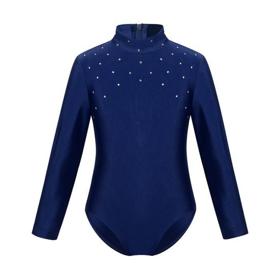 Vêtement Sport Fille 5 12 Ans Justaucorps à Manches Longues Brillant Pour Fille - Danse, Gym, Ballet, Taille 6 à 14 Ans Justaucorps Ballet Scintillant