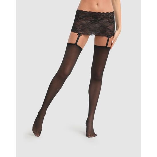 Collant Fantaisie Fogal Signature 1093 Noir Taille S - 40 Deniers, Avec Coutures, Made In Italy