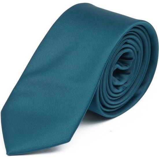 Cravate Fine Unie Pour Homme JEMYGINS - Largeur 4 Cm, Longueur 147 Cm - Soie/polyester - Tenue Professionnelle Ou Décontractée