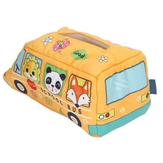 Jouet Bus Scolaire à Inertie Avec Lumières Et Sons - Voiture à Pousser Pour Bébé - Jouet éducatif Plastique Jaune