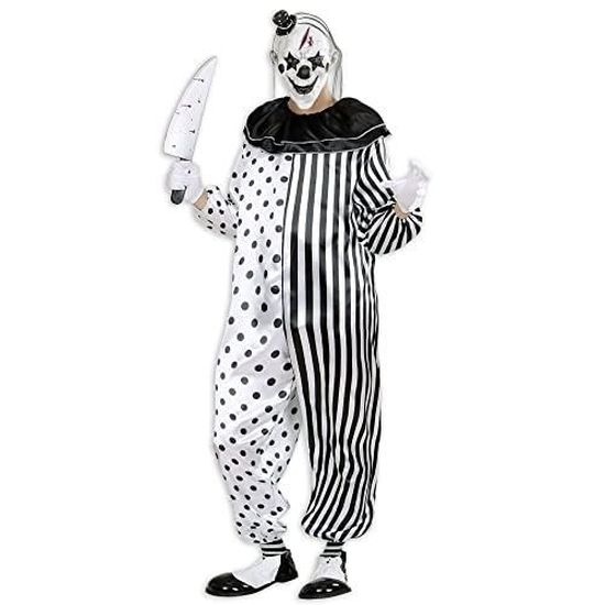 Costume Clown Terrifier Halloween - Combinaison Noir/blanc Style Film D'horreur - Pour Homme - Taille Unique Ajustable