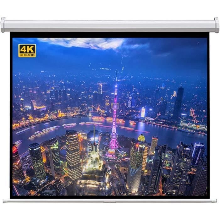 Écran De Projection Portable 120 Pouces - Toile 16:9 4K HD, Pliable, Anti-rides - Pour Home Cinéma, Extérieur Et Réunions