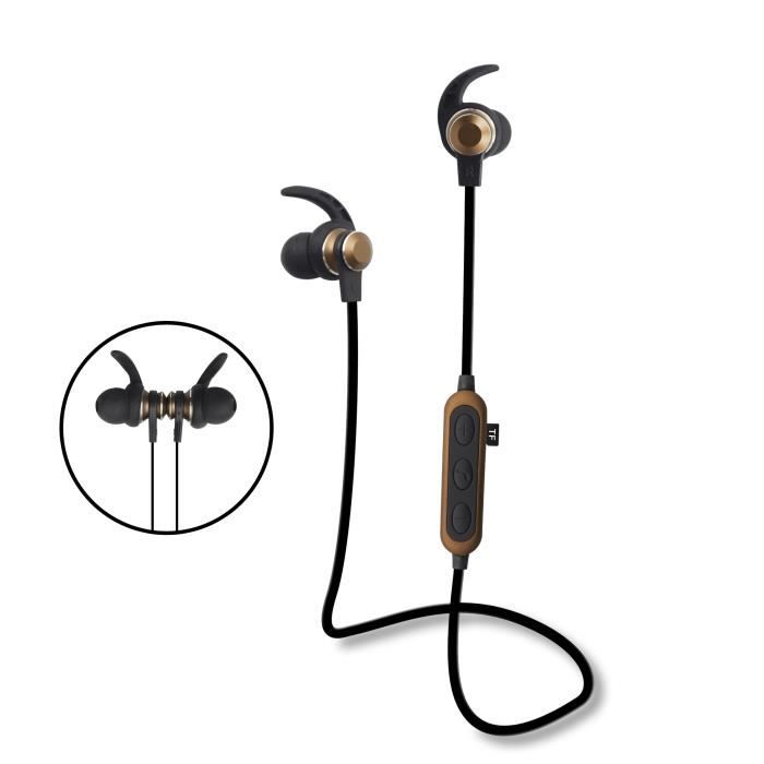 Nouvelle oreillette Bluetooth écouteur sans fil casque bluetooth 4.1 du sport en cours d'exécution stéréo avec microphone Carte SD f