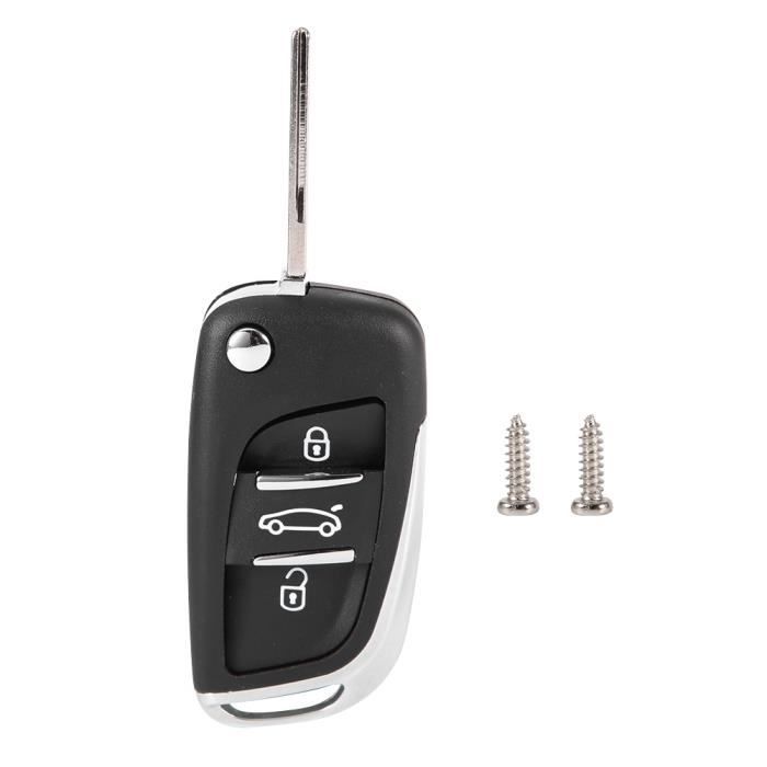 Eiffel Coque de remplacement pour housse de boîtier de clé à 3 boutons CE0536 pour Citroen C2 C3 C4 C5 C6 (Type1)