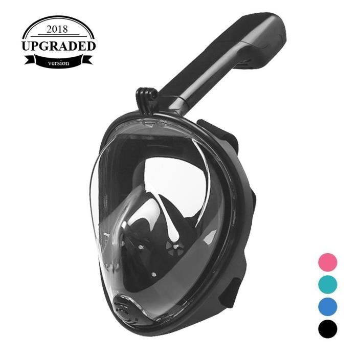 Masque de plongée pour Gopro plein visage 180° panoramique, avec technologie antibuée et anti-fuite