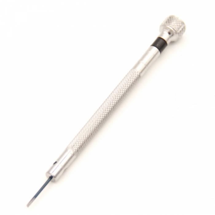 Tournevis Horloger 1,00 mm Plat Acier Inoxydable Argenté Outil pour Ouvrir Montre