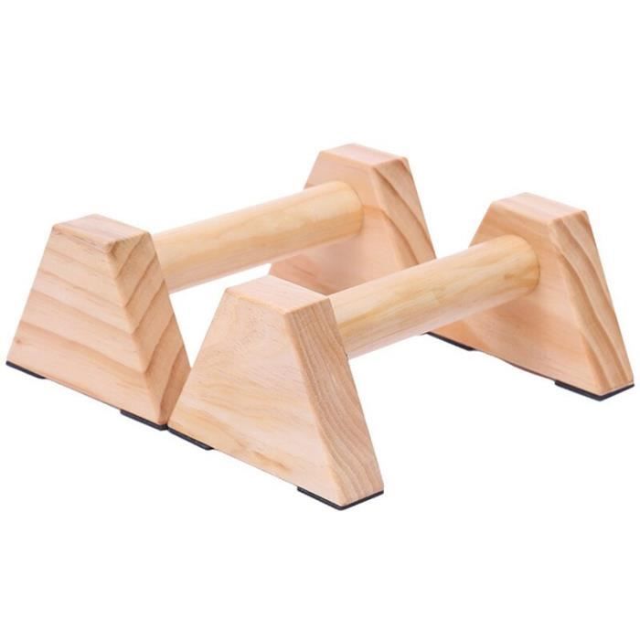 1 paire Calisthenics barre de support en bois Fitness exercice outils entraînement engrenage pompes Double - ZOAMFWZDA09208